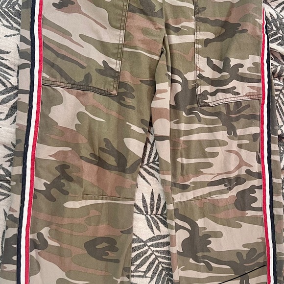 Camouflage Cargo Pants with Red Stripe - Picture 2 of 4